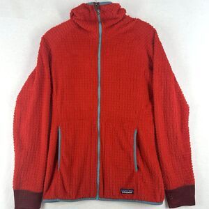 Patagonia Womens R3 Hoody Large* Reversible Red Polartec Fleece Full Zip Jacket